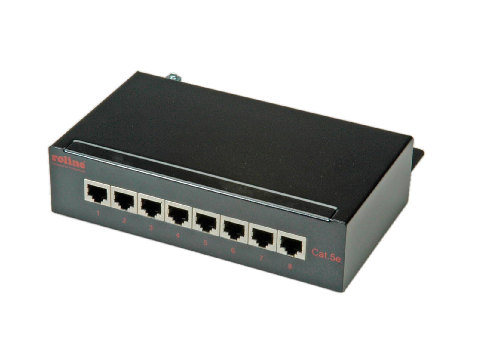 Roline Panneau de raccordement Cat 5e 8 ports Noir (Import Royaume Uni)