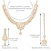Touchstone Indian Bollywood Contemporary Fabulous Style Definition Rhinestone Designer Jewelry Wedding Necklace Set In Gold Tone For Women