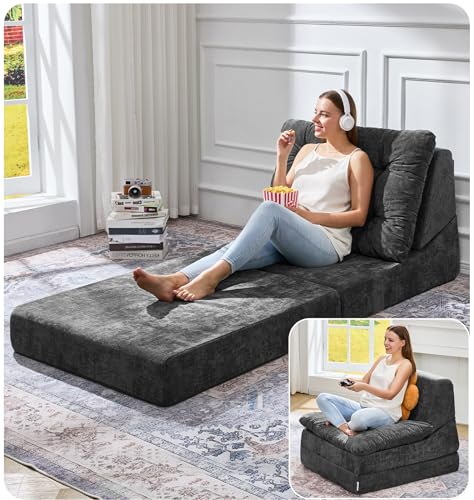 Lista de Sofa Cama Individual Plegable disponible en línea para comprar. 41 Hobestluk Sofá Sillón Sofá Cama Plegable Cómoda Tumbona de Piso Sofá Convertible con Cojín Removible Sillones para Espacios Pequeños Colchón Plegable para Sala de Estar...