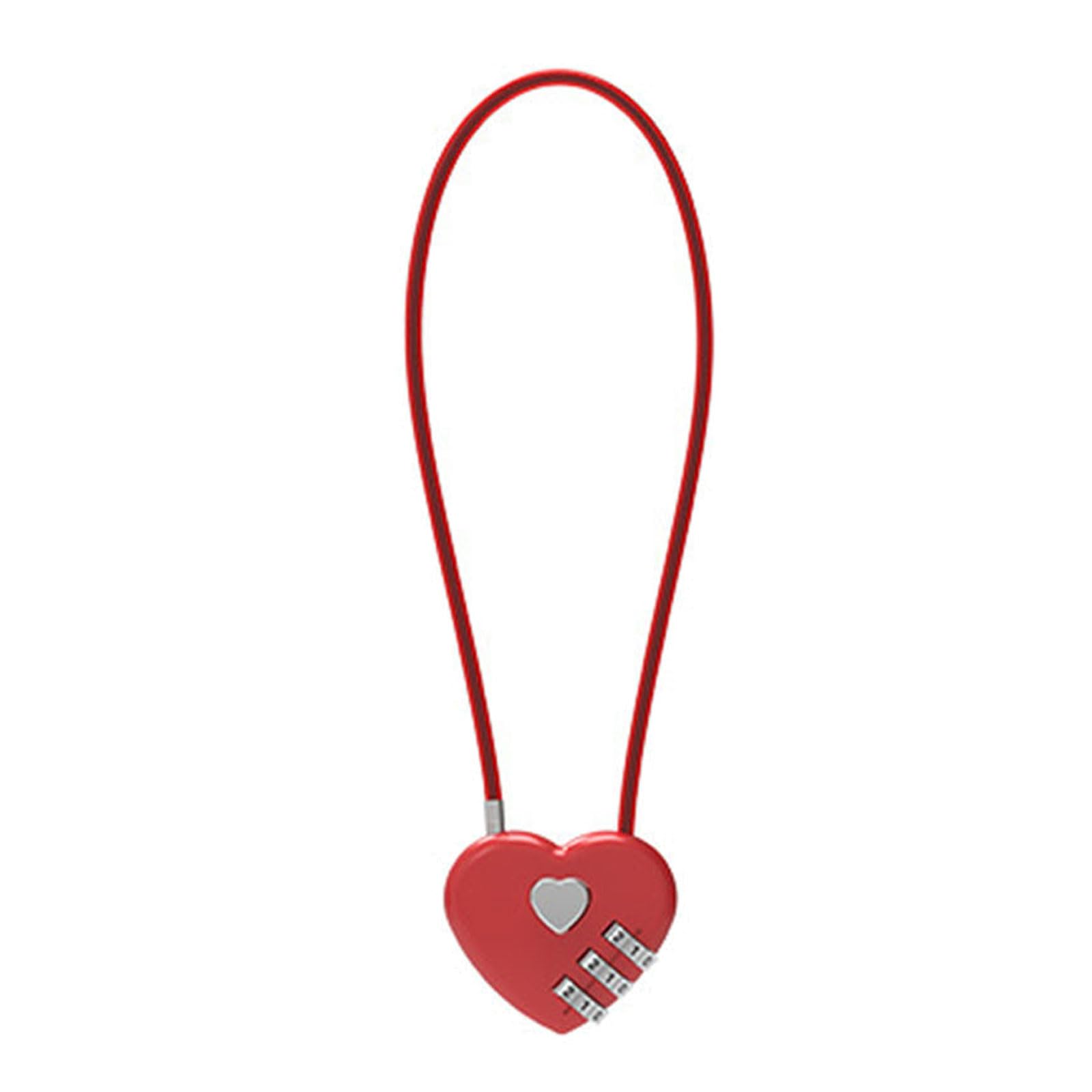 Wish Lock for Lover, Wedding Small Cord Combination Padlock, Travel Bag, Suitcase, Long Wire Rope, Travel Padlock, Luggage