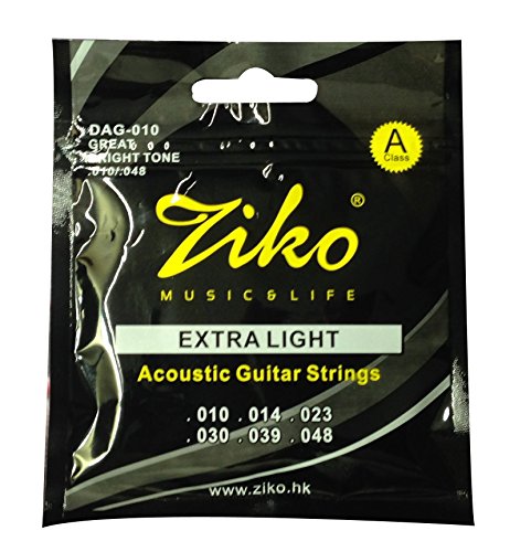 Image of Ziko Extra Light Acoustic Guitar strings DAG-010 (6 Strings)