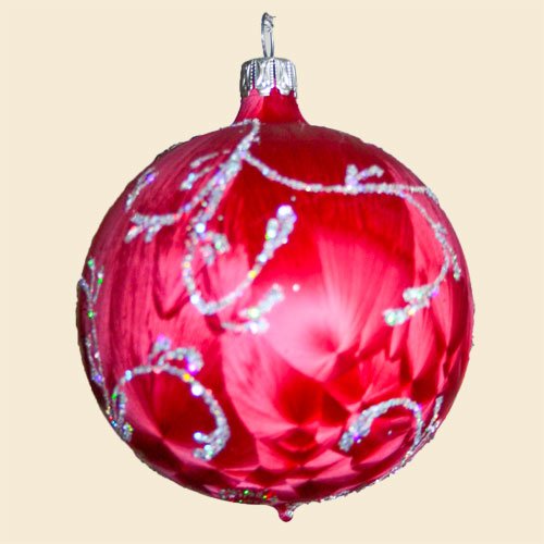 Baumschmuckset 39 Teile - Mundgeblasen - Roter Eislack - Lauschaer Glaskunst - Weihnachten