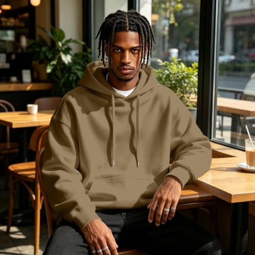 Oversized Hoodie for Men Loose Fit Vintage Fleece Mens Sweatshirts - image 5