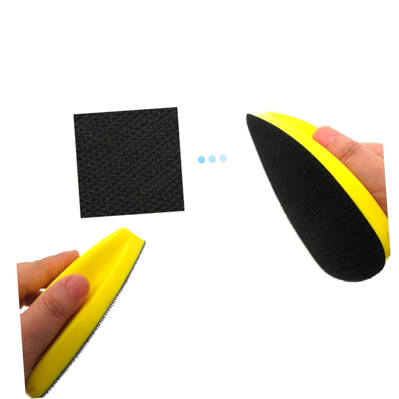 Alipis Triangle Manual Grinding Disk Black Yellow Sandpaper Polishing Pad Durable Hook Loop Backing for Automotive and Sanding Comfortable Grip for Efficient