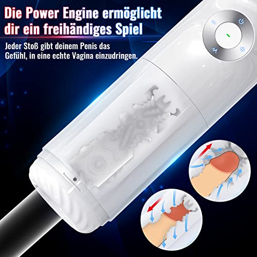 Elektrische masturbator handfree cup met schokfunctie, automatische blowjob, oraal seksspeelgoed 4 telescopische functies & 4 snelheden voor mannen, stil, penisstimulator met 3D siliconen vagina Pussy - Afbeelding 4