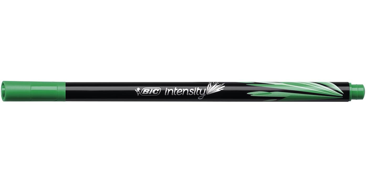 Pochette De 12 Stylo Feutre Fineliner Intensity Pte Baguée Métal Fine 0 Assortis Bic