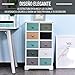 HOMCOM Armario Auxiliar 10 Cajones 45x28x75cm Cajonera Multicolor Comoda Casa Oficina
