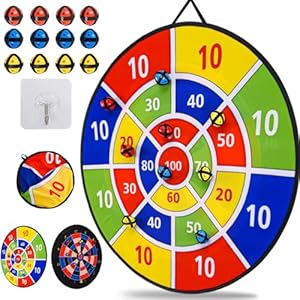 29″/73cm Dart Board Games for Kids 4-8-12, Boy Birthday Gift Toys, Kids Carnival Party Games for Indoor Outdoor Backyard, Juegos Para Niños