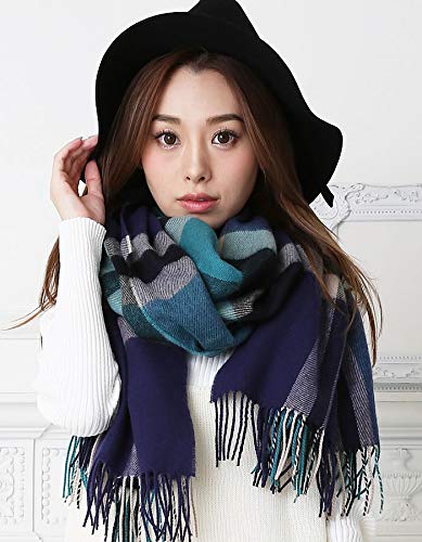 カービーズ マフラー ストール 大判 チェック 厚手 レディース コート 大判ストール タータンチェック の商品画像 3