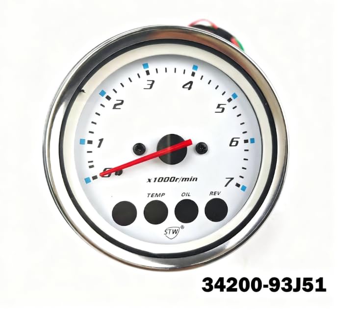 34200-93J51 White Multifunction Tachometer for Suzuki DF40 DF140 Outboard