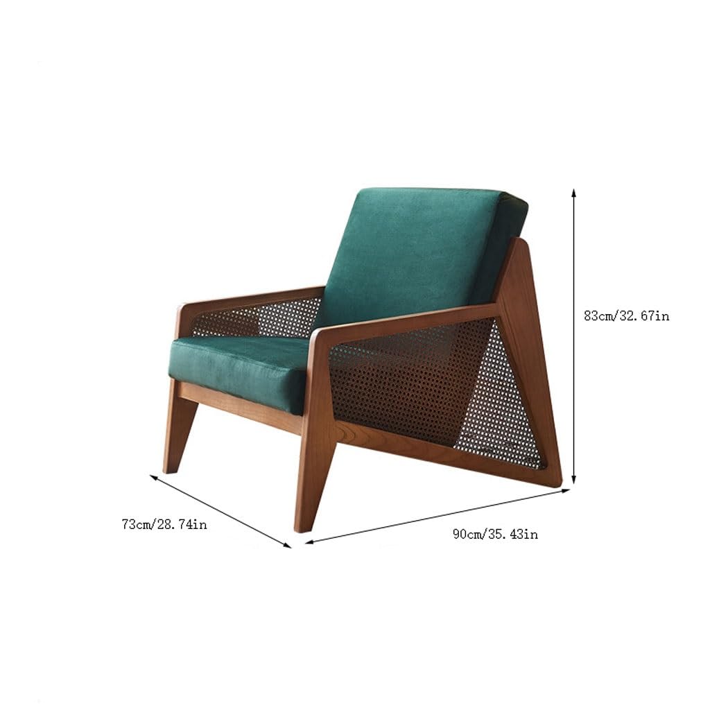 Kleine Couch, nordischer Rattan-Sessel, Retro-B&B-Hotel, Wohnzimmer, Einzelstuhl, Schlafzimmer, Balkon, Sessel, kleine Sofas für kleine Räume (A)
