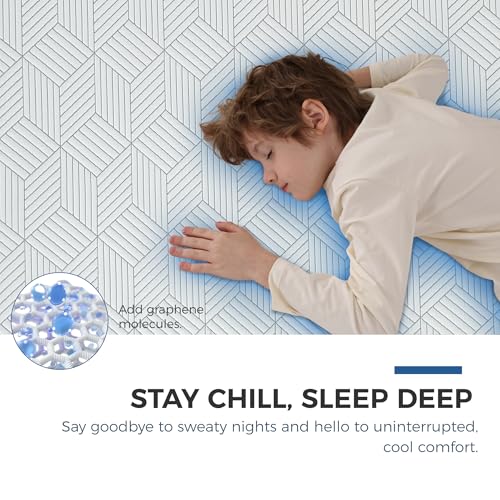 Image of FATHOM Medium Full Mattress 10 Inch Memory Foam Mattress Full Size Bed in a Box for Back Pain Relief and Cool Sleep with Gel Foam and Removeable Fiberglass Free Cover, CertiPUR-US Certified