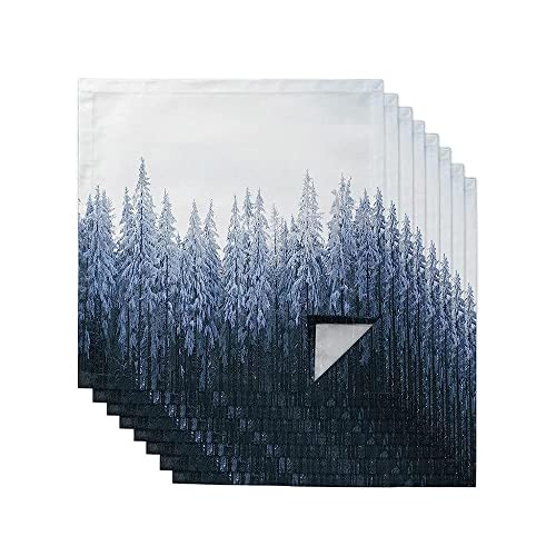 Serviettes en tissu bleu abstrait 50x50 cm TILEZE pour banquet