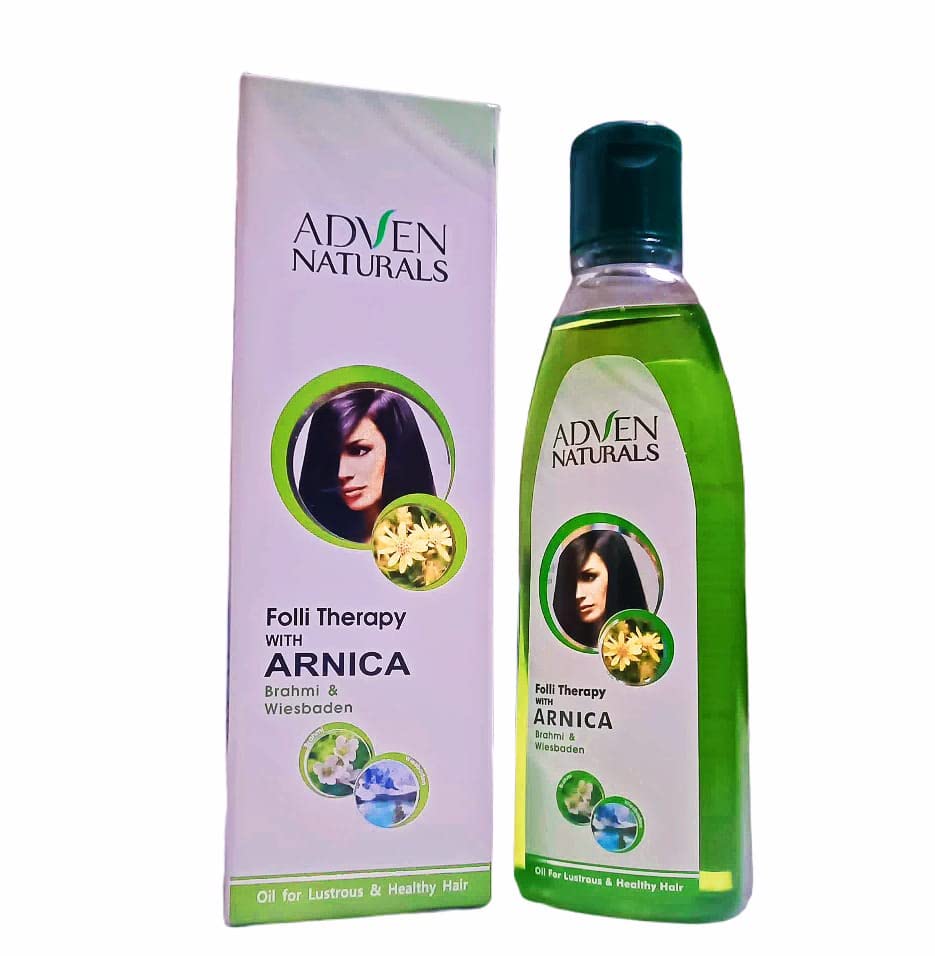 Image of Adven Folli Therapy With Arnica, Brahmi & Wiesbaden 100ml (Pack OF 3)