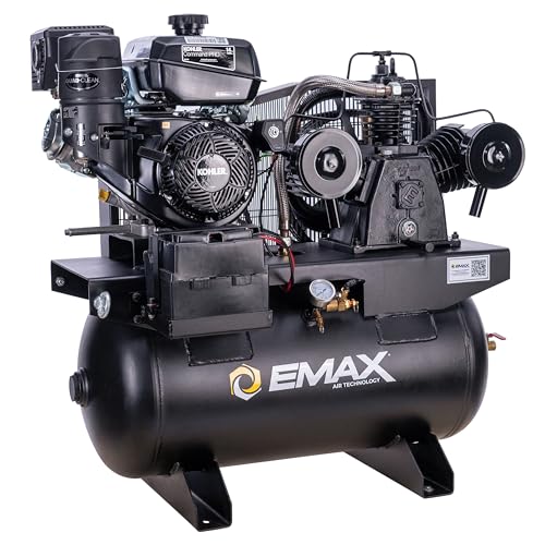 EMAX Kohler 14HP Gas Air Compressor 33CFM 30Gal 3Cyl MAXFLO