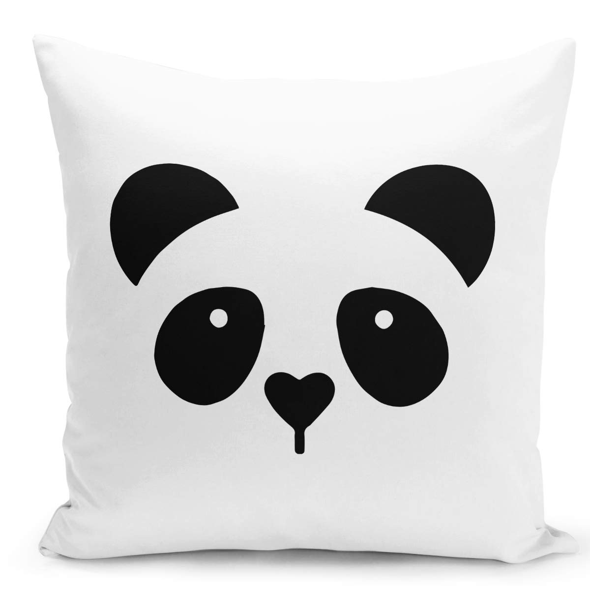 16x16 inch Throw Pillow for Home Decor with Stuffing Panda Face Pillow For Kids Loud Universe