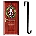 Price comparison product image Christmas Door Hanging Ornaments, Christmas Wreath Hanger Ornaments Door Hanging Hook Metal Wreath Front Door Hanger (A)