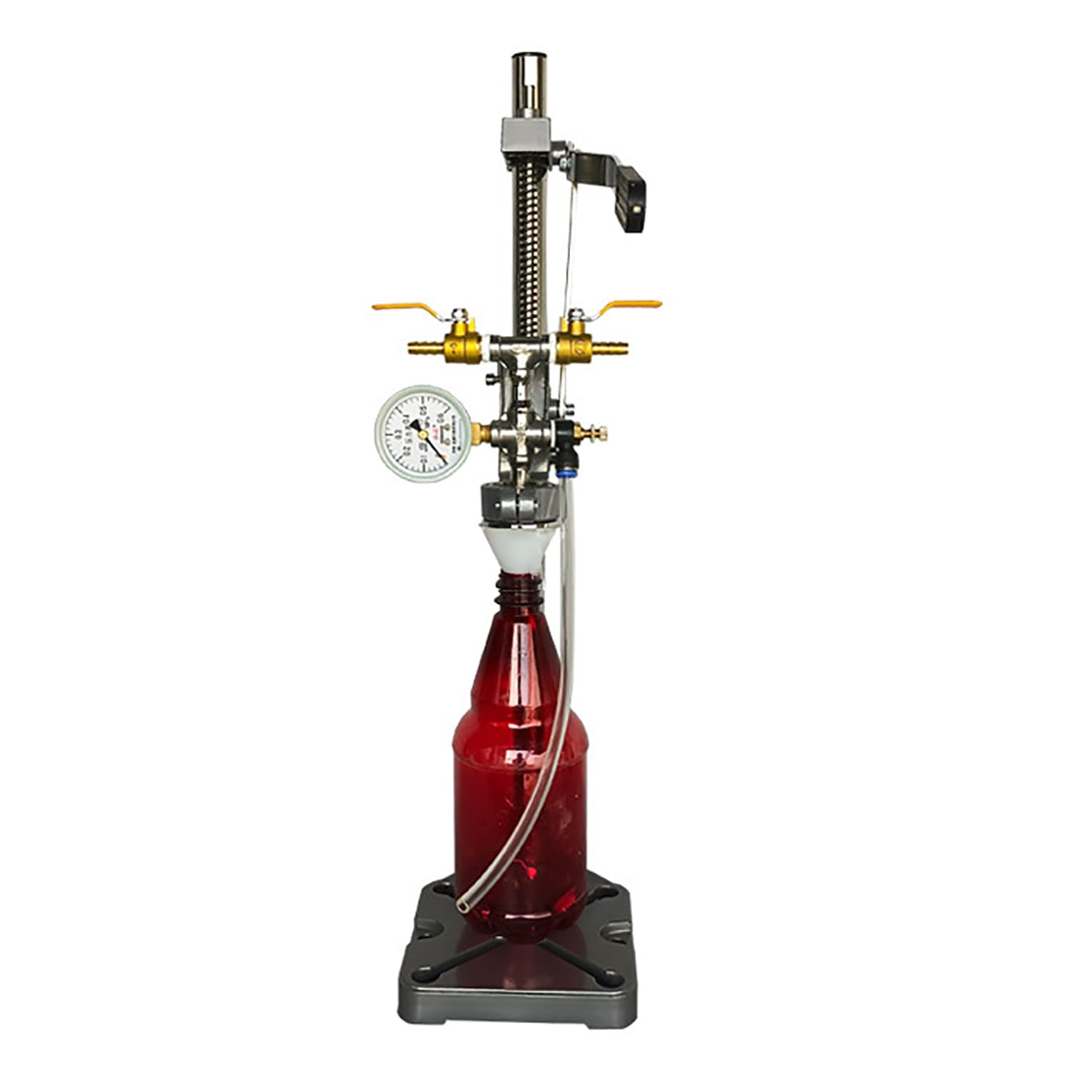 Llenador de botellas de cerveza, llenado de contrapresión con manómetro y válvula de escape, altura ajustable, válvula de cobre para botellas de menos de 45 mm