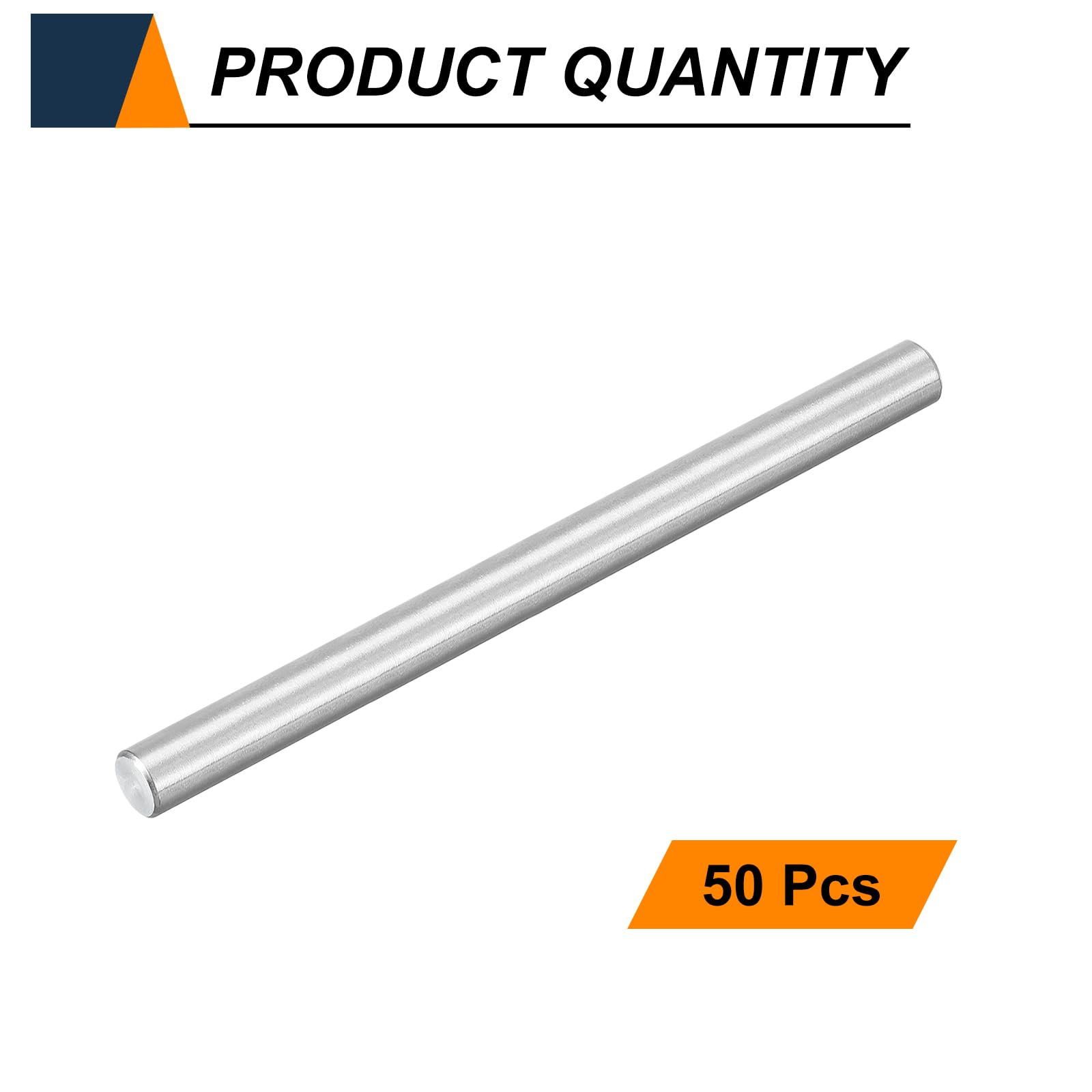 QUARKZMAN 50Pcs Perno Cilindrico M3(3mm) x 40mm Acciaio Inox 304 Supporto Mensola Elemento Di Fissaggio Per Dispositivi Metallici Mobili In Legno Montaggio Fai Da Te, Argento