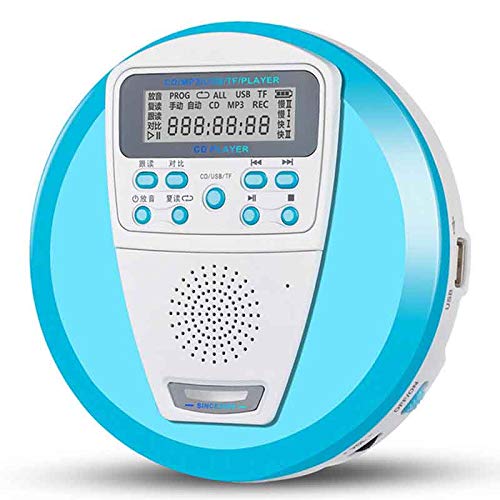 Tragbare Bluetooth-CD-Player Eingebauter Lautsprecher Stereo, Personal Walkman MP3-Player Wiederaufladbare Compact Car Disc CD Musik-Player