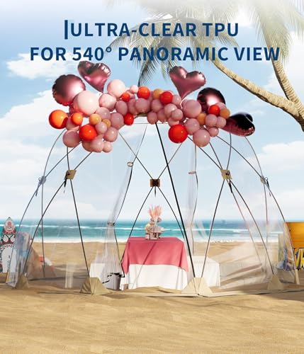 Carpa burbuja transparente 10x10 ft para camping 1 persona miniatura 4