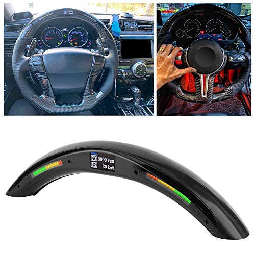 Visor LED para volante de corrida, indicador de câmbio LED RGB digital universal Kit de módulo OBD2,