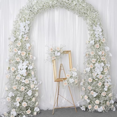 Arche de jardin en métal de 230 cm treillis noir pour plantes grimpantes et rosiers