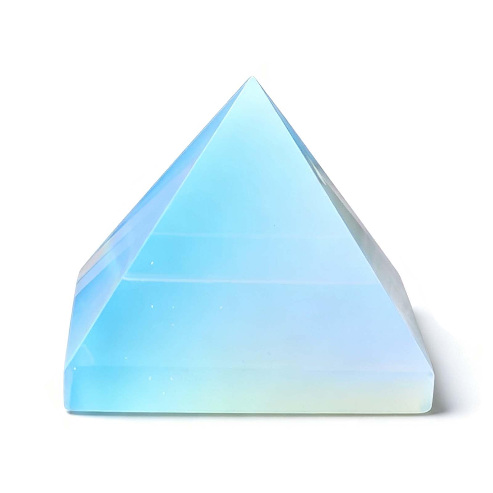 Natürliche Geschnitzte Chakra-Opalkristall-weiße Pyramide