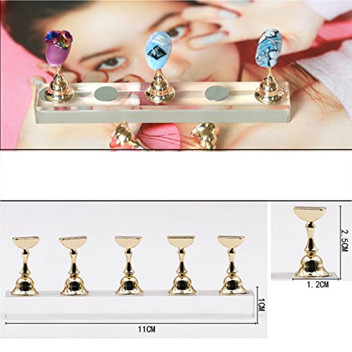 Macabolo Nagel Tipps Standhalter, Chessboard Design magnetische Nagel Kunst Display Tip Halter für Salon DIY und Praxis… – Bild 6