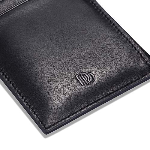 Image of HISCOW Pocket Card Holder 5cc with Zip - Full Grain Leather (Zippered Black)