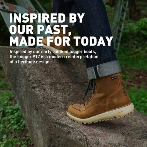 Danner Logger 917 Waterproof Moc Toe Work Boots for Men - Nubuck Leather with Breathable Gore-Tex, Vibram SPE Midsole and 917 Traction Outsole3
