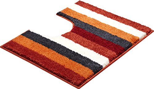 Grund bath rug, ultra soft and absorbent, anti slip, BARCELONA, WC mat with cut-out 50x60 cm, chili