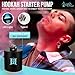 HOOKAH HOLICS Hookah Pump with 1300 mAh Rechargeable Battery - Electric Hookah Air Pump Kit with Led Light - Mini Universal Black Starter Kit Helper - Start & Light Your Coals Hotter Faster Easier
