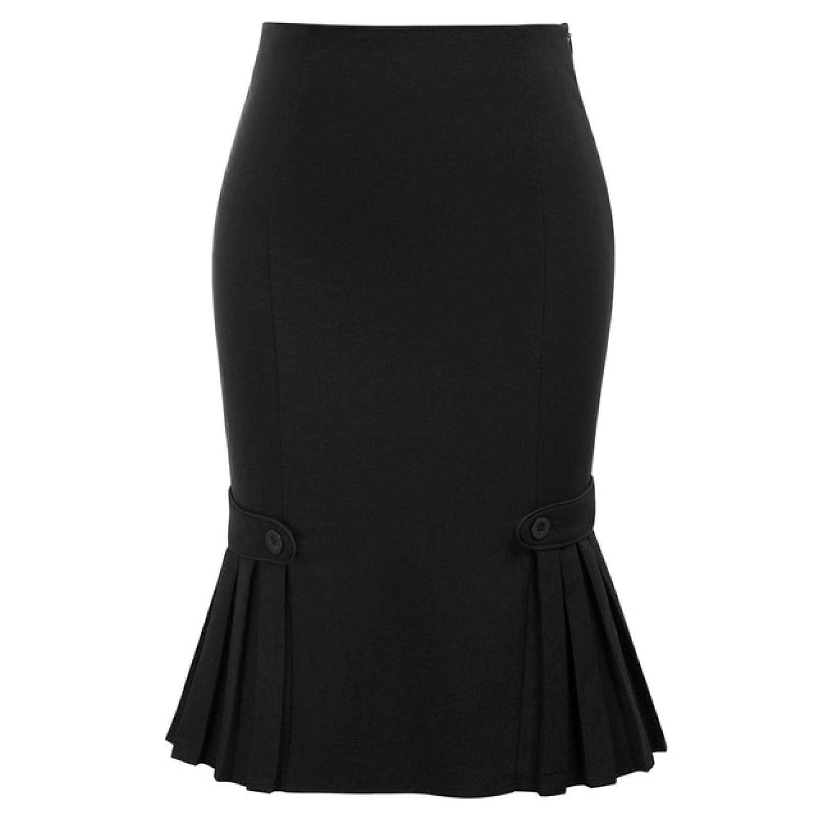 WQZYY&ASDCD Falda De Tubo Falda Ajustada para Mujer, Ropa Vintage Retro De Color Sólido hasta La Rodilla, Envuelta En Las Caderas, Falda De Tubo Ceñida A La Moda, Ropa De Trabajo A La Moda