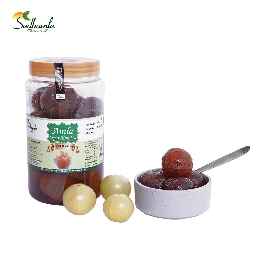 Sudhamla Amla Murabba - 100 gm | Homemade & 100% Natural | Immunity Booster Pickled Gooseberry | Without Sugar Syrup | Fresh, Healthy, and Natural Ingredients | Pet Jar Packaging 3