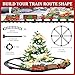 Hnjugfe Electric Train Toy Set for Kids, Christmas Toy Steam Locomotive with Lights, Sound, Rechargeable Battery Operated, Tracks, Carriage, Ages 4-7