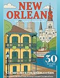 New Orleans Coloring Book for Adults and Kids: Mardi Gras, Jazz, Travel Souvenir Gift – Louisiana Architecture, Food & Culture Coloring Pages