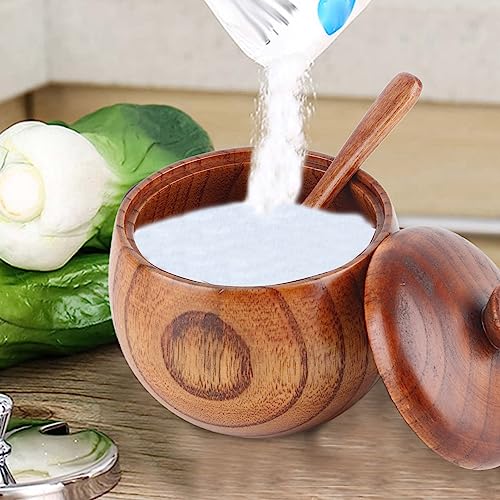 Hapivida Wood Salt Box Spice Jar - Image 3