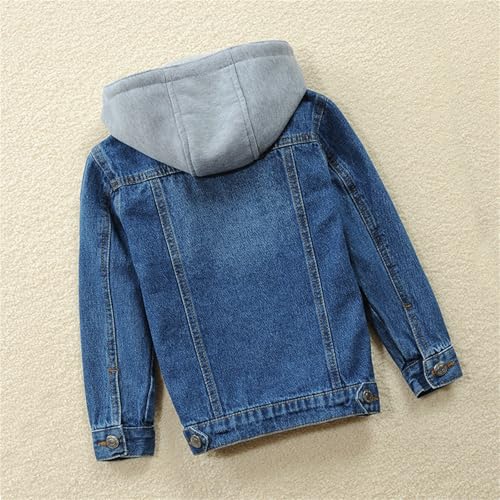 Denim Jacket for Kids Long Sleeve Zip Up Hoodie Autumn Winter Casual Slim Fit Daily Wear Denim Coat for Girls2