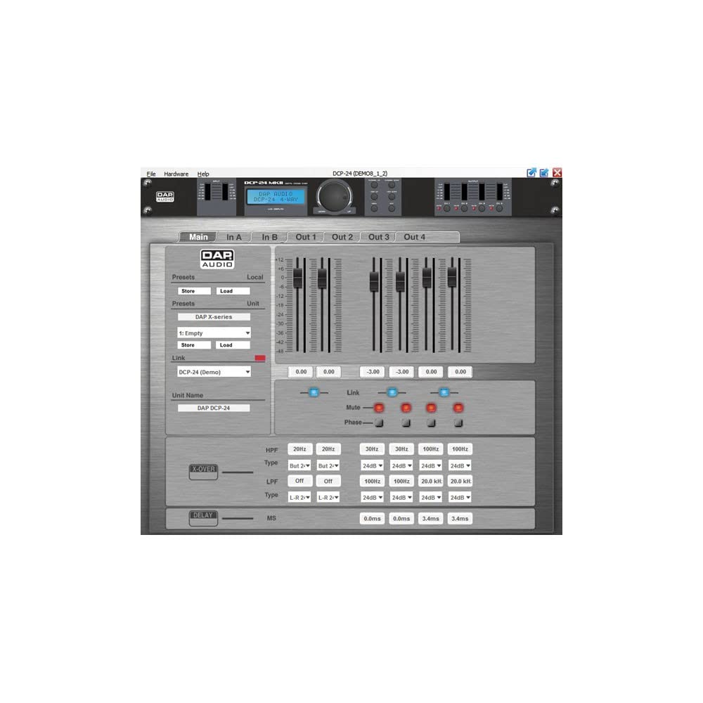 DCP-24 MKII Frequenzweiche 2-in, 4-Out