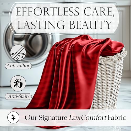 Image of DECOLURE Satin Sheets Twin Size | Softer Than Silk | Luxury 3 Pc Bed Set