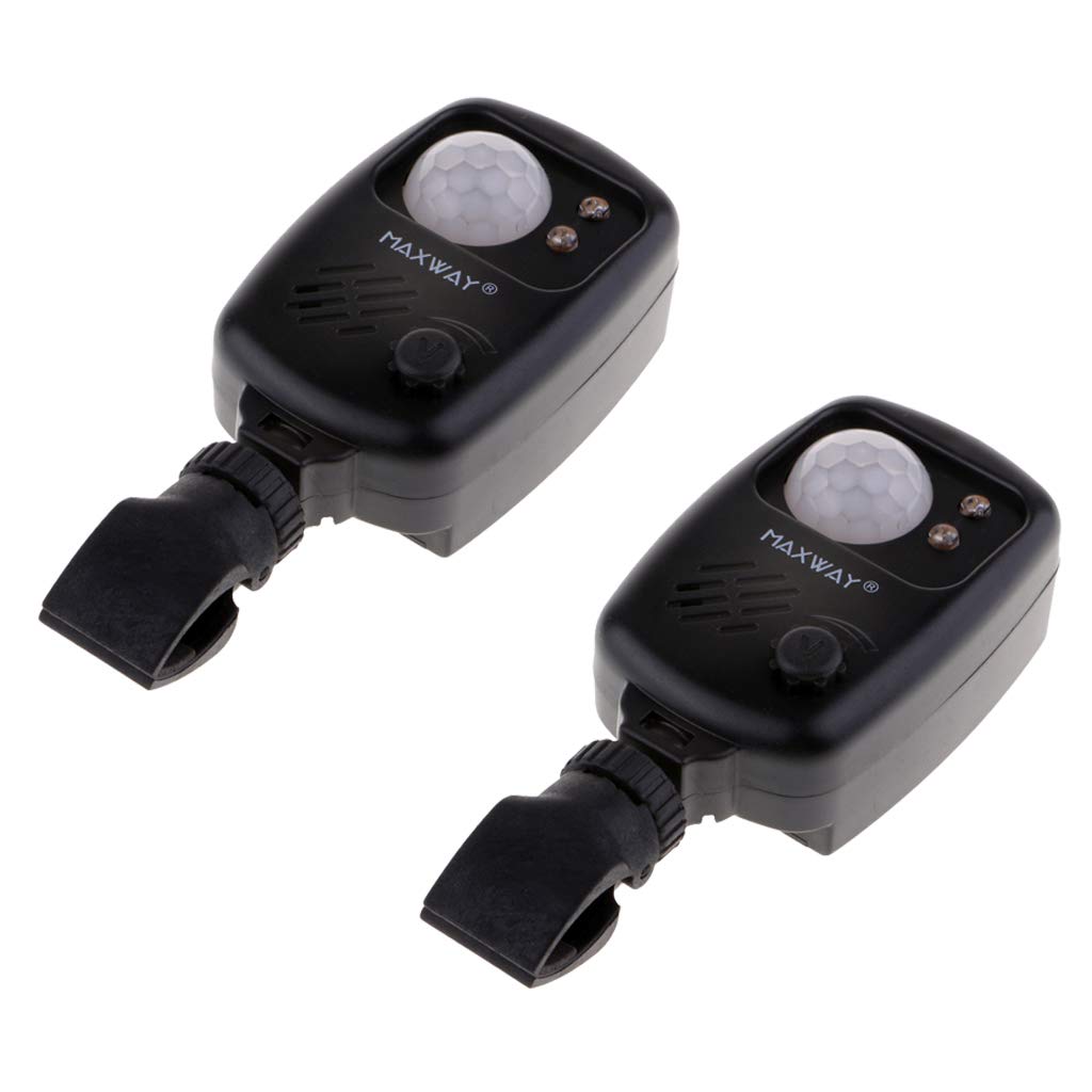 Toygogo 2pcs Camping Infrared Sensor Alarms Adjustable Volume Control Anti-theft