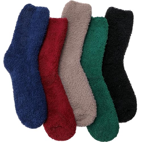 Image of EBMORE Womens Fuzzy Socks Fleece Fluffy Cabin Plush Warm Sleep Soft Cozy Winter Adult Socks