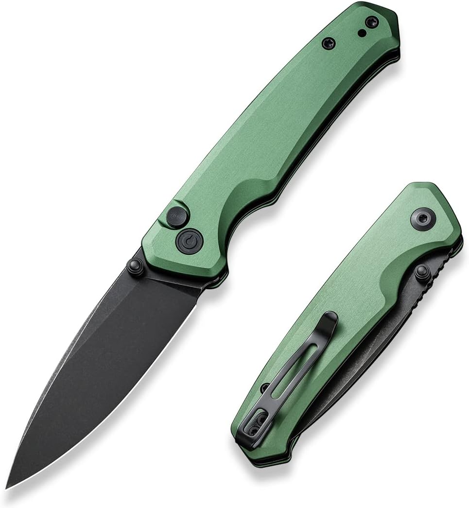CIVIVI Pocket Folding Knife with Button Lock and Thumb Stud Opener, 2.97" Nitro-V Blade Aluminum Handle, Altus Utility Small Knife for Men Women EDC C20076-5