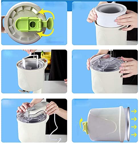 LXW Automatische Haushaltseismaschine, schnell, einfach sauber glatt, 1,5 Quartkapazität DIY Eismaschine, für Kinder… – Bild 6