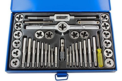 US Pro 40pc SAE TAP and DIE Set AF 4-40 to 1/8-27 SAE Imperial B2626