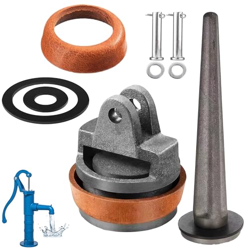 Ersatzkolben für Schwengelpumpe Typ 75: Komplett Kolben Set mit Ledermanschette Dichtungsring Nasenstechventil & Bolzen Ersatzteile für Handpumpe Wasserpumpe Gartenpumpe