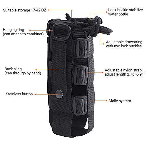 KAIJIELIANSHENG Tactical Bottle Holder Military 1000D Nylon Water Bottle Holder for Outdoors Hiking Cycling Running Camping - Image 4