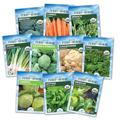 Image of Ferry Morse Vegetable Seed Kit - Cold Hardy, High Germination, GMO Free - 10 Pack