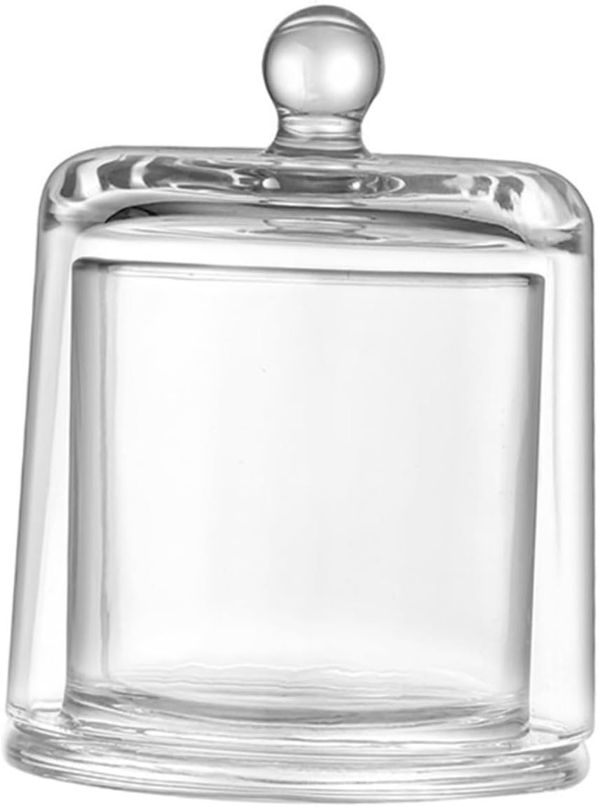 1set Small Glass Candy Jar with Lid Versatile Candle Holder and Butter Dish for Home Office and Events Transparent Container for Aromatherapy and Decorative Use